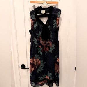 Maeve Black and Red Floral Dress